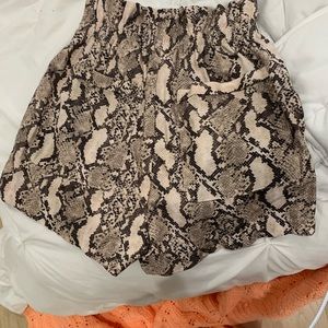 high waisted snakeskin shorts!
